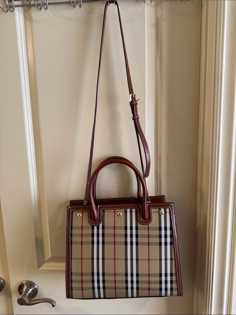 Plaid Bag w/Crossbody Strap